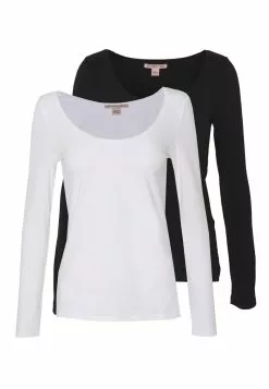 Anna Field 2 PACK - Langarmshirt - Black/white