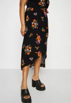 Anna Field Curvy WRAP DRESS HIGH LOW HEM - Freizeitkleid - Black -Anna Field Geschäft 242557d0428e4e0096158a3046d02a42