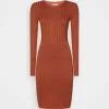 Anna Field CREW AUSSCHNITT RIPP TOP BODYCON MINI STRICKKLEID - Etuikleid - Brown -Anna Field Geschäft 38de2f6e35c644b49d1c8060d1e77df3