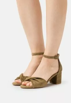 Anna Field LEATHER - Riemensandalette - Khaki