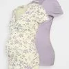 Anna Field MAMA 2 PACK - T-Shirt Basic - Multi Coloured/lilac/grey