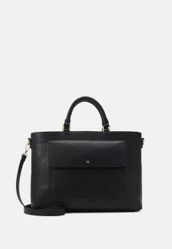 Anna Field LEATHER - Aktentasche - Black