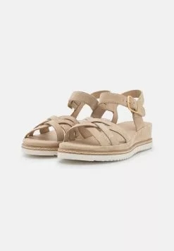 Anna Field LEATHER - Keilsandalette - Beige -Anna Field Geschäft 8297b92a5b25491a8d627a8800e3ab2b