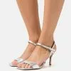 Anna Field LEATHER - Riemensandalette - Silver