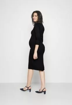 Anna Field MAMA NOTCH NECKLINE MIDI DRESS - Jerseykleid - Black -Anna Field Geschäft f32067b8ab8c43a4980285b50940f592
