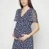 Anna Field MAMA Freizeitkleid - Dark Blue/white